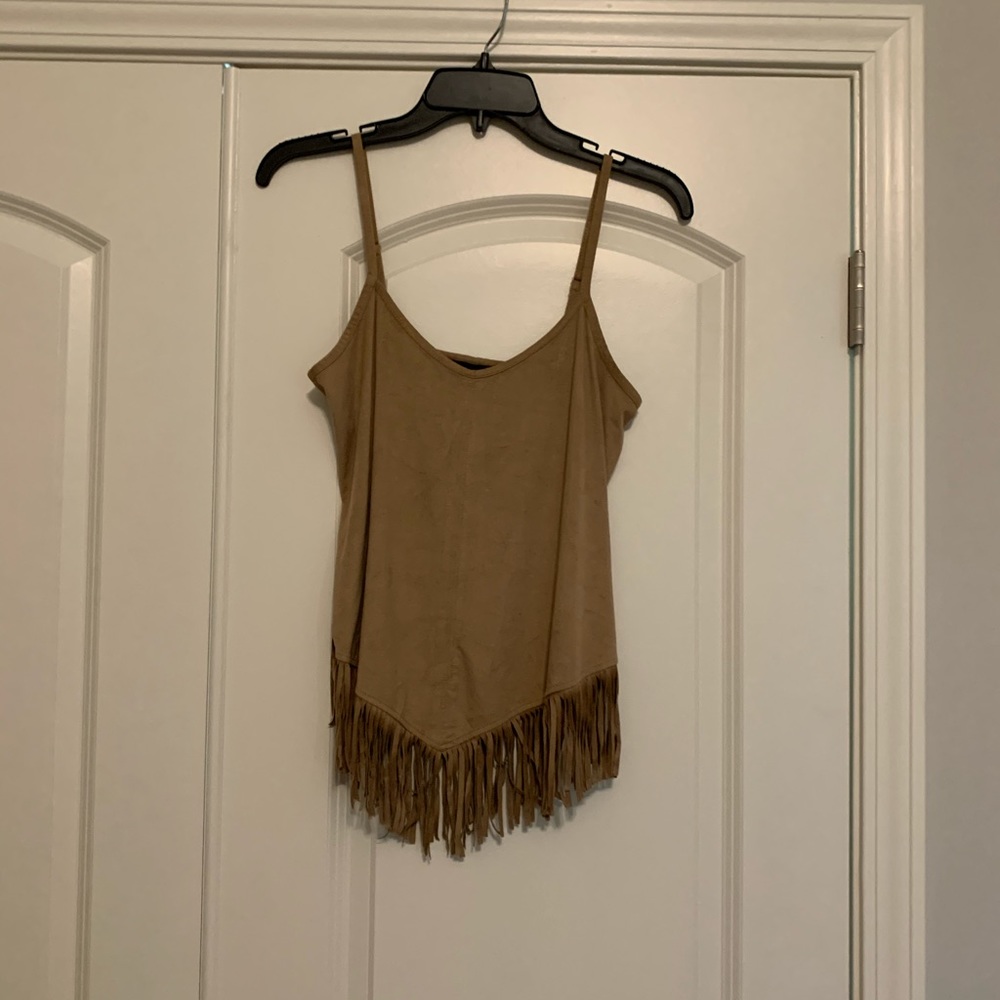 Suede Fringe Shirt
